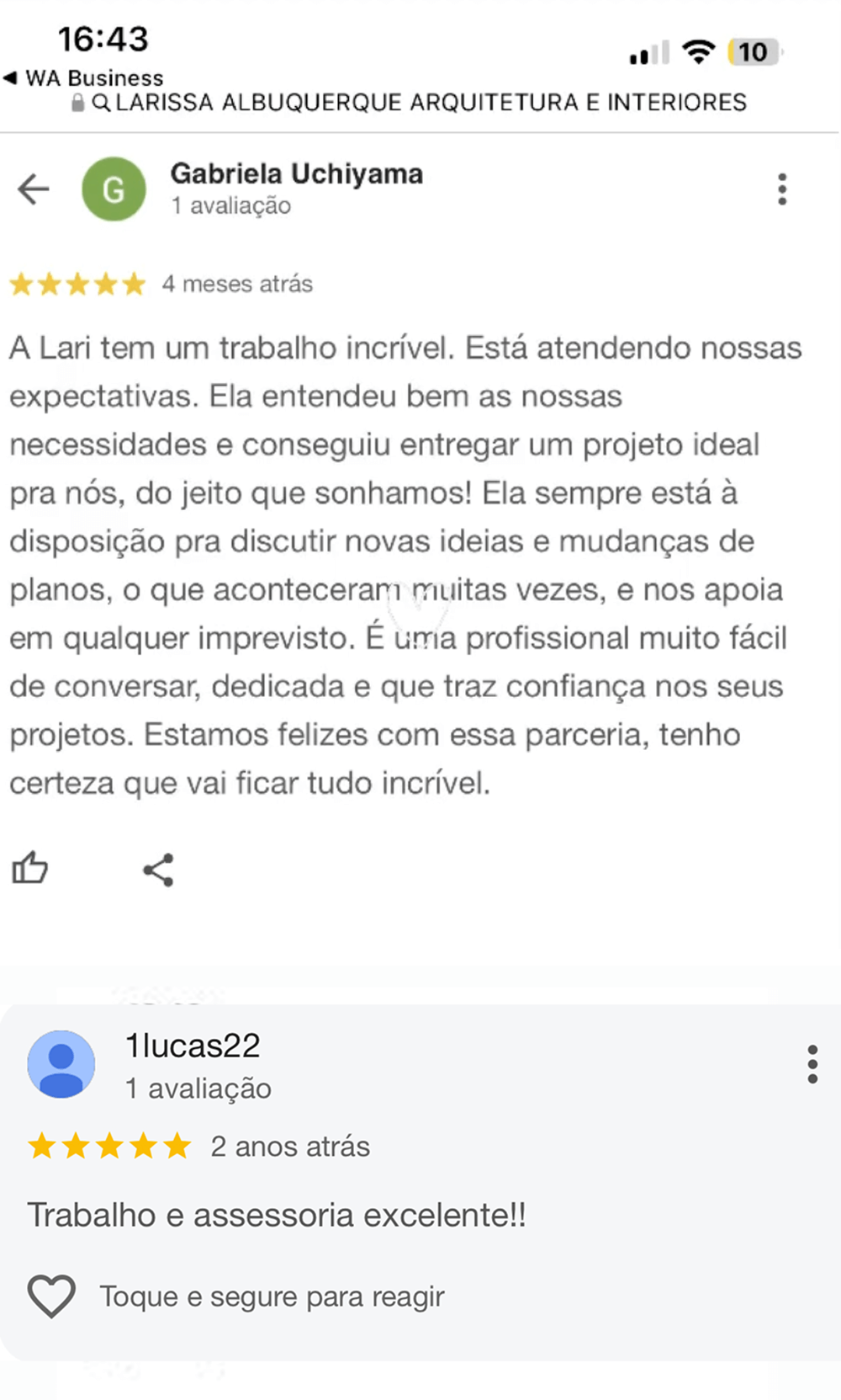 Arquiteta Lari Albuquerque - Feedback - 5